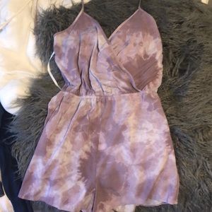 purple tie dye romper
